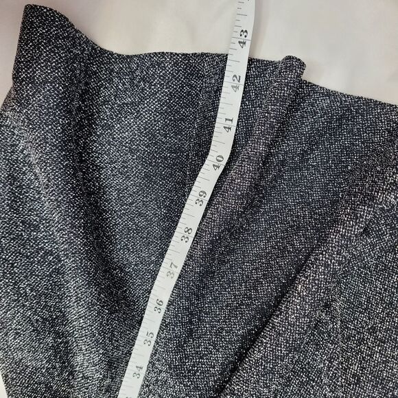 VINTAGE‎ 70s dress silver metallic glitter long sleeve v-neck M - Picture 9 of 9